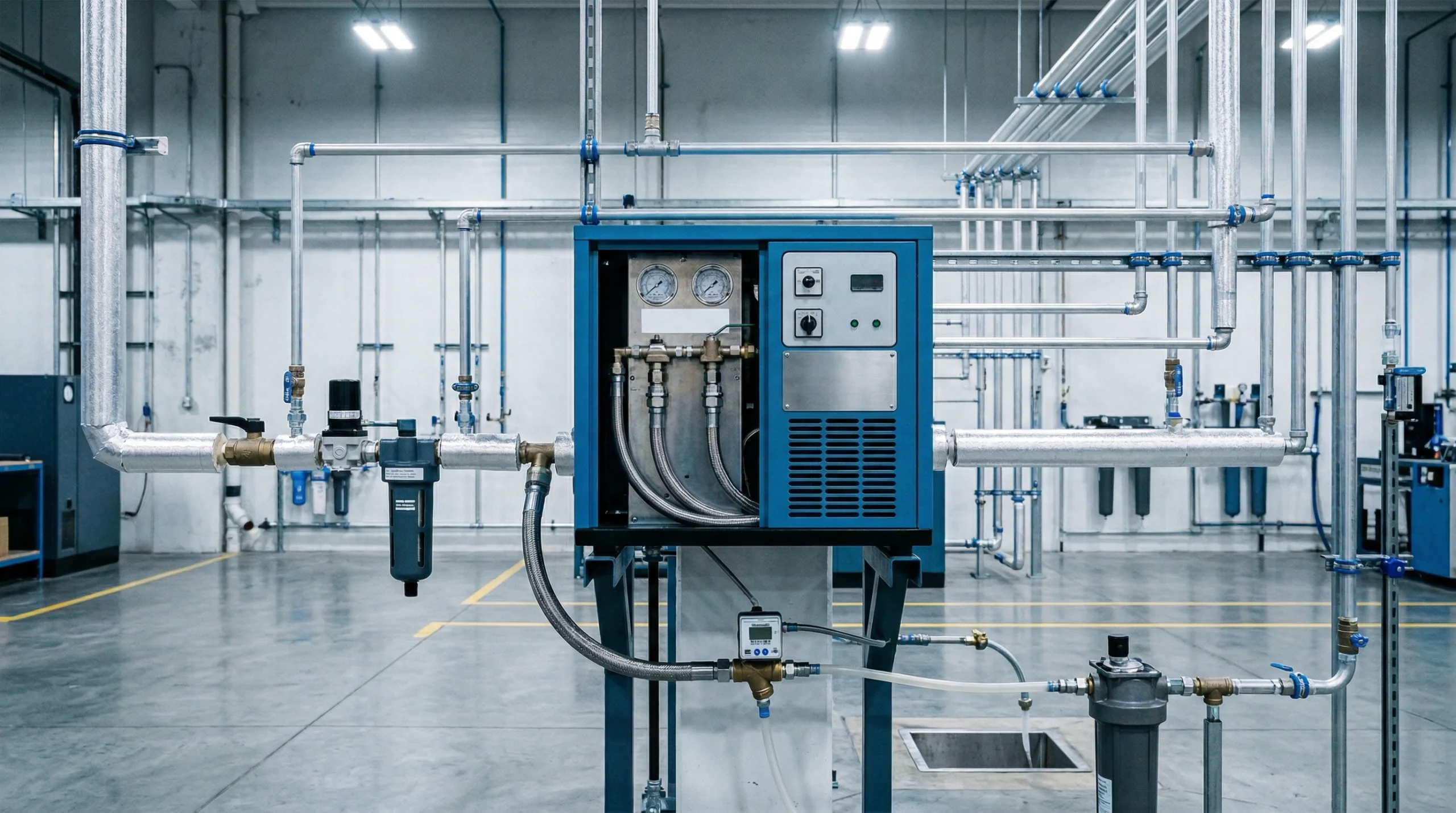 Sécheur d'air frigorifique dans une usine